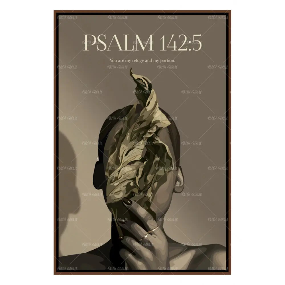 Psalm 142:5- Bible verse wall art and Christian wall art by Faith Girlie featuring faith-inspired designs, uplifting Scripture, and modern Christian home decor. Perfect for Christian living room decor, bedroom decor, office decor, prayer room decor, and meaningful Christian gifts for women and families.-Faith Girlie