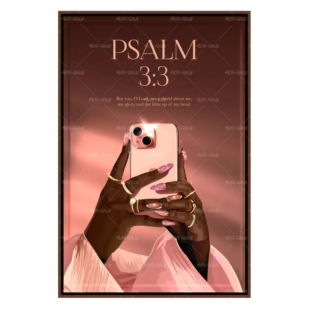 Psalm 3:3- Bible verse wall art and Christian wall art by Faith Girlie featuring faith-inspired designs, uplifting Scripture, and modern Christian home decor. Perfect for Christian living room decor, bedroom decor, office decor, prayer room decor, and meaningful Christian gifts for women and families.-Faith Girlie