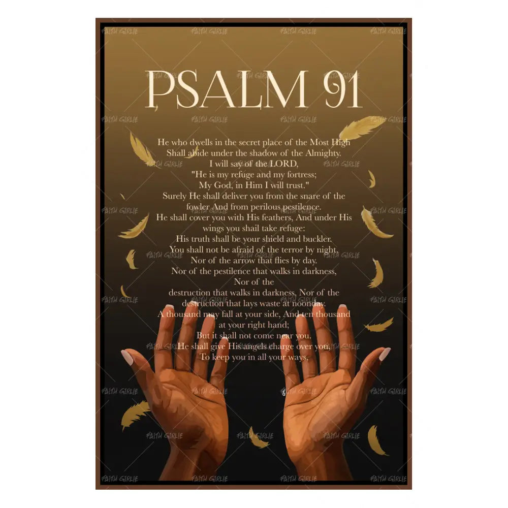 Psalm 91-wall art print featuring decorative artistic design suitable for living rooms, offices, and schools by Faith Girlie. Elevate your space with faith-inspired wall art designed to bring peace, purpose, and beauty into your home. At Faith Girlie, each piece is thoughtfully created to inspire reflection, strengthen faith, and celebrate a life grounded in God’s word.