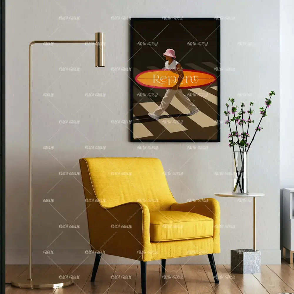 Repent-wall art print featuring decorative artistic design suitable for living rooms, offices, and schools by Faith Girlie. Elevate your space with faith-inspired wall art designed to bring peace, purpose, and beauty into your home. At Faith Girlie, each piece is thoughtfully created to inspire reflection, strengthen faith, and celebrate a life grounded in God’s word.