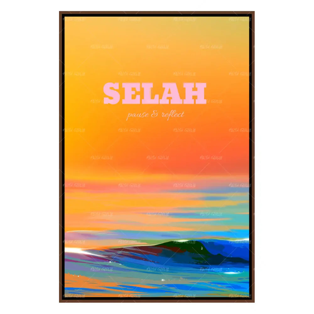 Selah- Bible verse wall art and Christian wall art by Faith Girlie featuring faith-inspired designs, uplifting Scripture, and modern Christian home decor. Perfect for Christian living room decor, bedroom decor, office decor, prayer room decor, and meaningful Christian gifts for women and families.-Faith Girlie