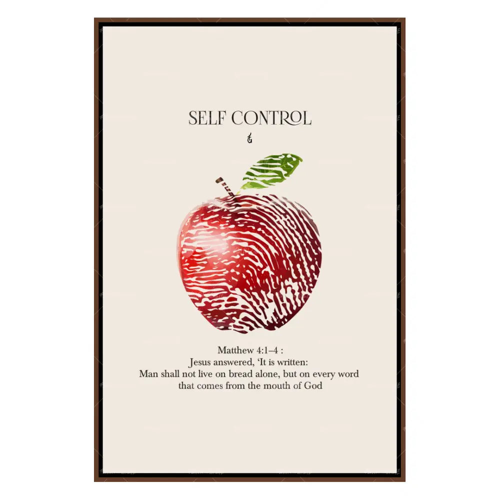 Self Control-wall art print featuring decorative artistic design suitable for living rooms, offices, and schools by Faith Girlie. Elevate your space with faith-inspired wall art designed to bring peace, purpose, and beauty into your home. At Faith Girlie, each piece is thoughtfully created to inspire reflection, strengthen faith, and celebrate a life grounded in God’s word.