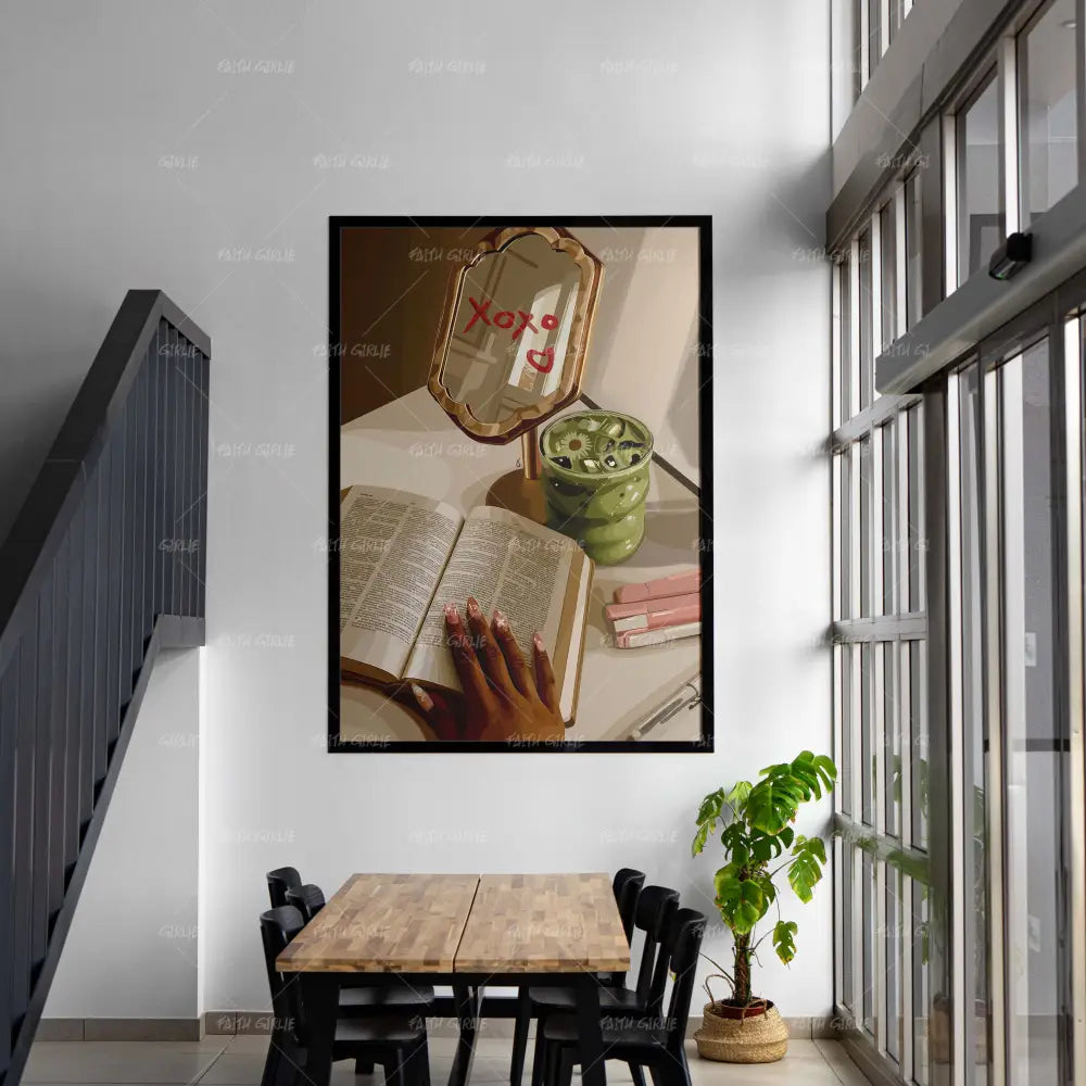 Soul in Stillness-wall art print featuring decorative artistic design suitable for living rooms, offices, and schools by Faith Girlie. Elevate your space with faith-inspired wall art designed to bring peace, purpose, and beauty into your home. At Faith Girlie, each piece is thoughtfully created to inspire reflection, strengthen faith, and celebrate a life grounded in God’s word.