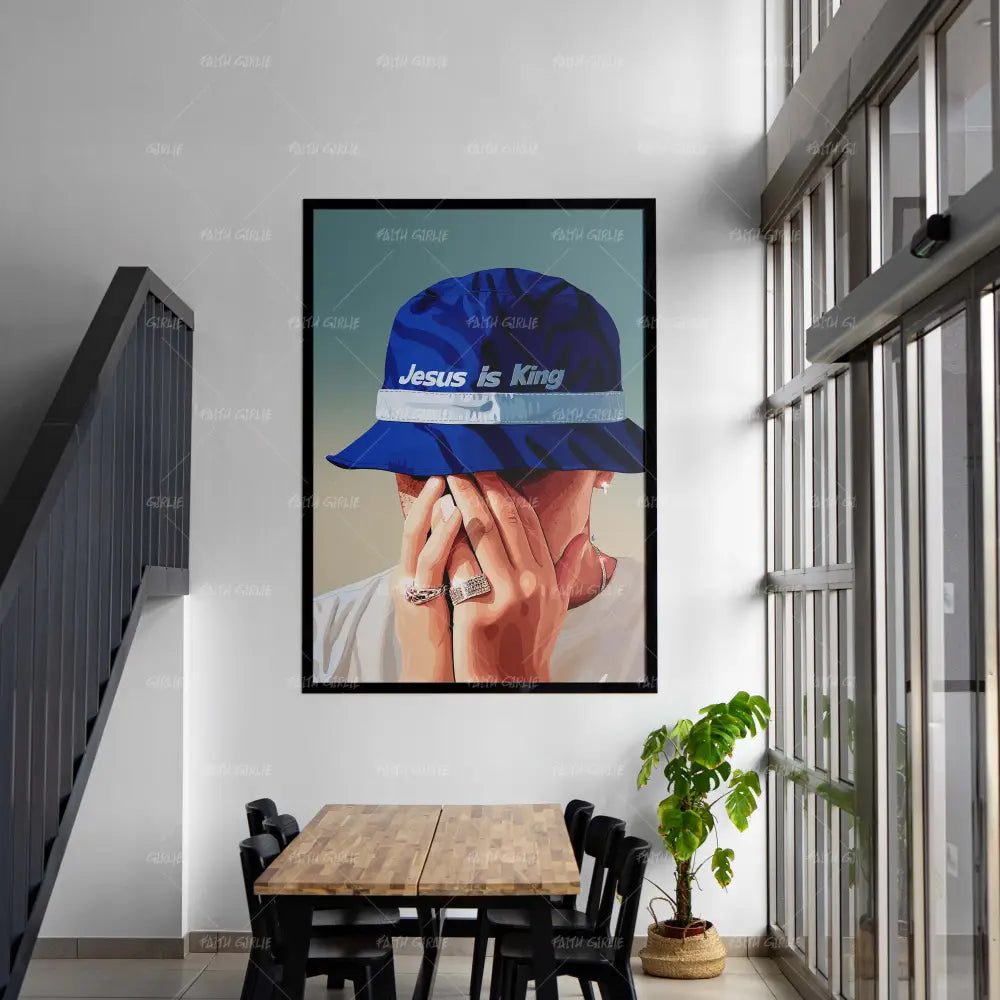The Jesus Cap- Bible verse wall art and Christian wall art by Faith Girlie featuring faith-inspired designs, uplifting Scripture, and modern Christian home decor. Perfect for Christian living room decor, bedroom decor, office decor, prayer room decor, and meaningful Christian gifts for women and families.-Faith Girlie