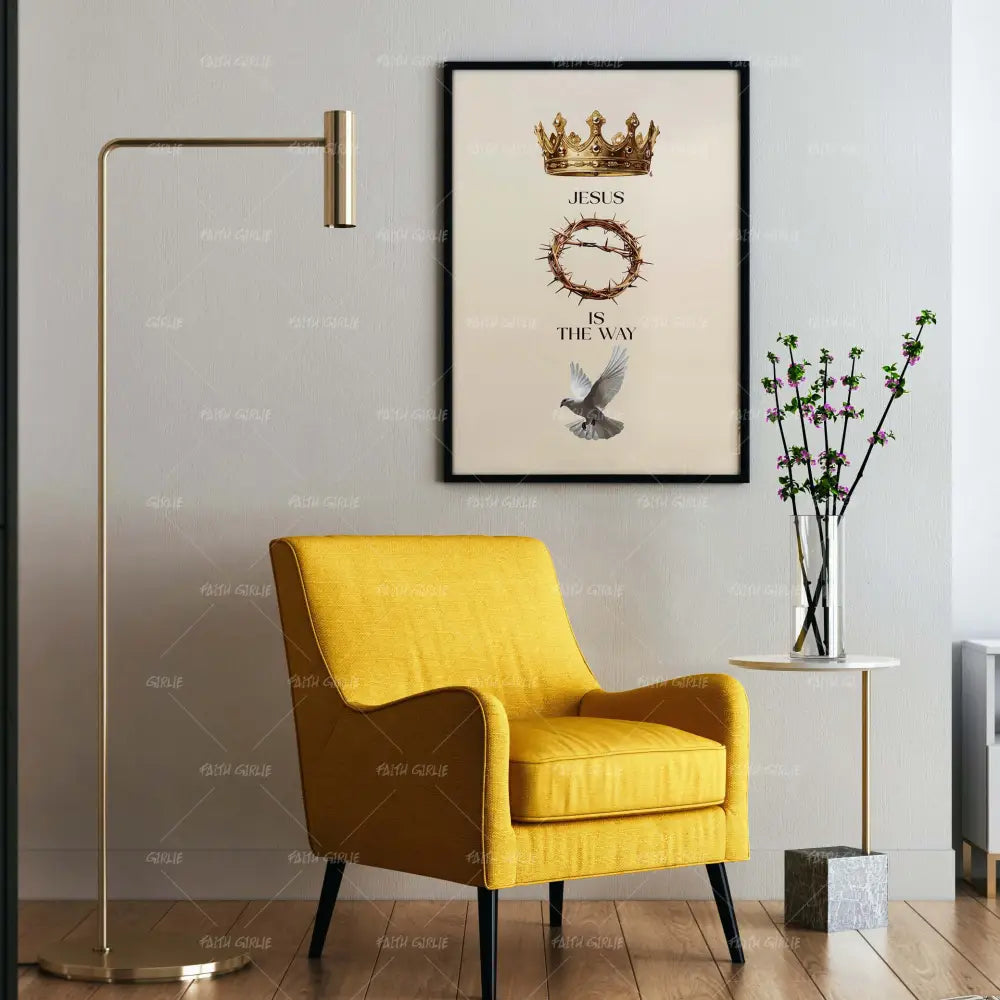 The Way- Bible verse wall art and Christian wall art by Faith Girlie featuring faith-inspired designs, uplifting Scripture, and modern Christian home decor. Perfect for Christian living room decor, bedroom decor, office decor, prayer room decor, and meaningful Christian gifts for women and families.-Faith Girlie