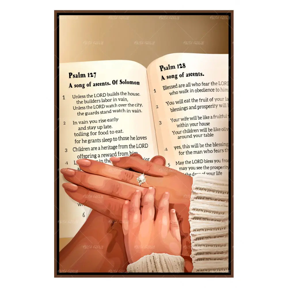Three In His Hands- Bible verse wall art and Christian wall art by Faith Girlie featuring faith-inspired designs, uplifting Scripture, and modern Christian home decor. Perfect for Christian living room decor, bedroom decor, office decor, prayer room decor, and meaningful Christian gifts for women and families.-Faith Girlie