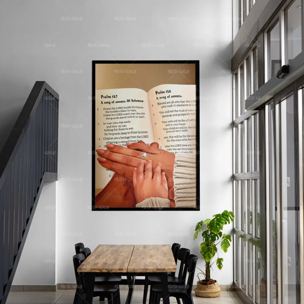 Three In His Hands- Bible verse wall art and Christian wall art by Faith Girlie featuring faith-inspired designs, uplifting Scripture, and modern Christian home decor. Perfect for Christian living room decor, bedroom decor, office decor, prayer room decor, and meaningful Christian gifts for women and families.-Faith Girlie