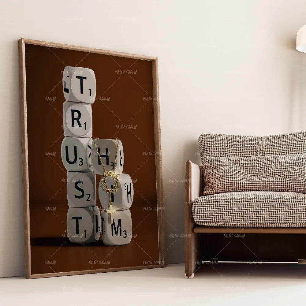 Trust Him- Bible verse wall art and Christian wall art by Faith Girlie featuring faith-inspired designs, uplifting Scripture, and modern Christian home decor. Perfect for Christian living room decor, bedroom decor, office decor, prayer room decor, and meaningful Christian gifts for women and families.-Faith Girlie