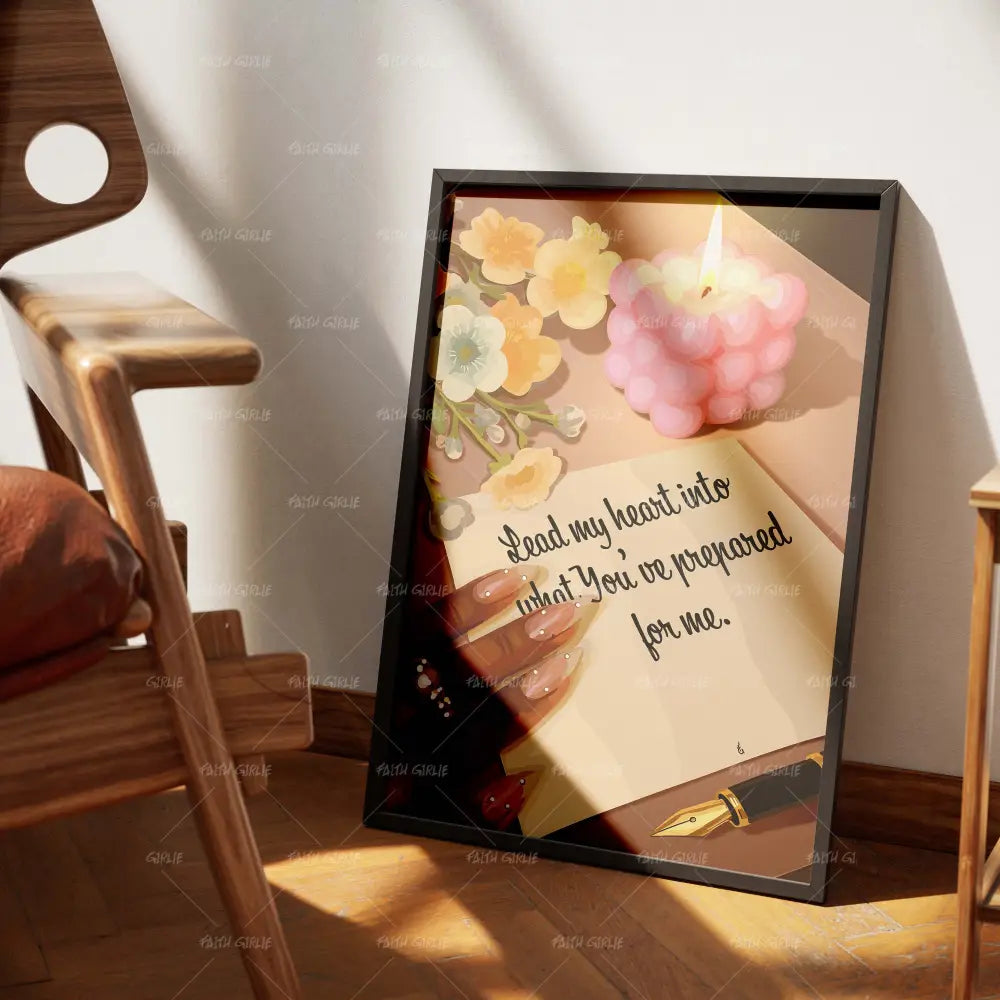 Where He Leads-wall art print featuring decorative artistic design suitable for living rooms, offices, and schools by Faith Girlie. Elevate your space with faith-inspired wall art designed to bring peace, purpose, and beauty into your home. At Faith Girlie, each piece is thoughtfully created to inspire reflection, strengthen faith, and celebrate a life grounded in God’s word.