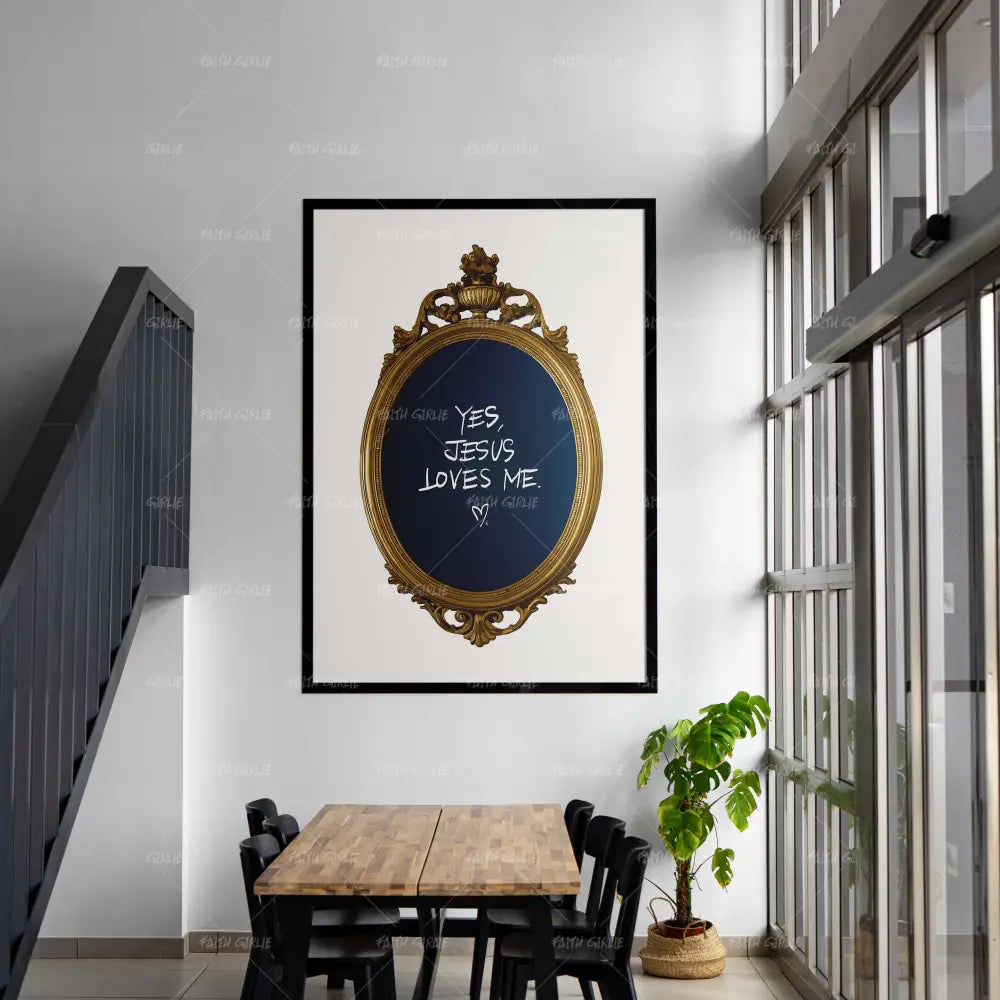 Yes Jesus Loves Me-wall art print featuring decorative artistic design suitable for living rooms, offices, and schools by Faith Girlie. Elevate your space with faith-inspired wall art designed to bring peace, purpose, and beauty into your home. At Faith Girlie, each piece is thoughtfully created to inspire reflection, strengthen faith, and celebrate a life grounded in God’s word.