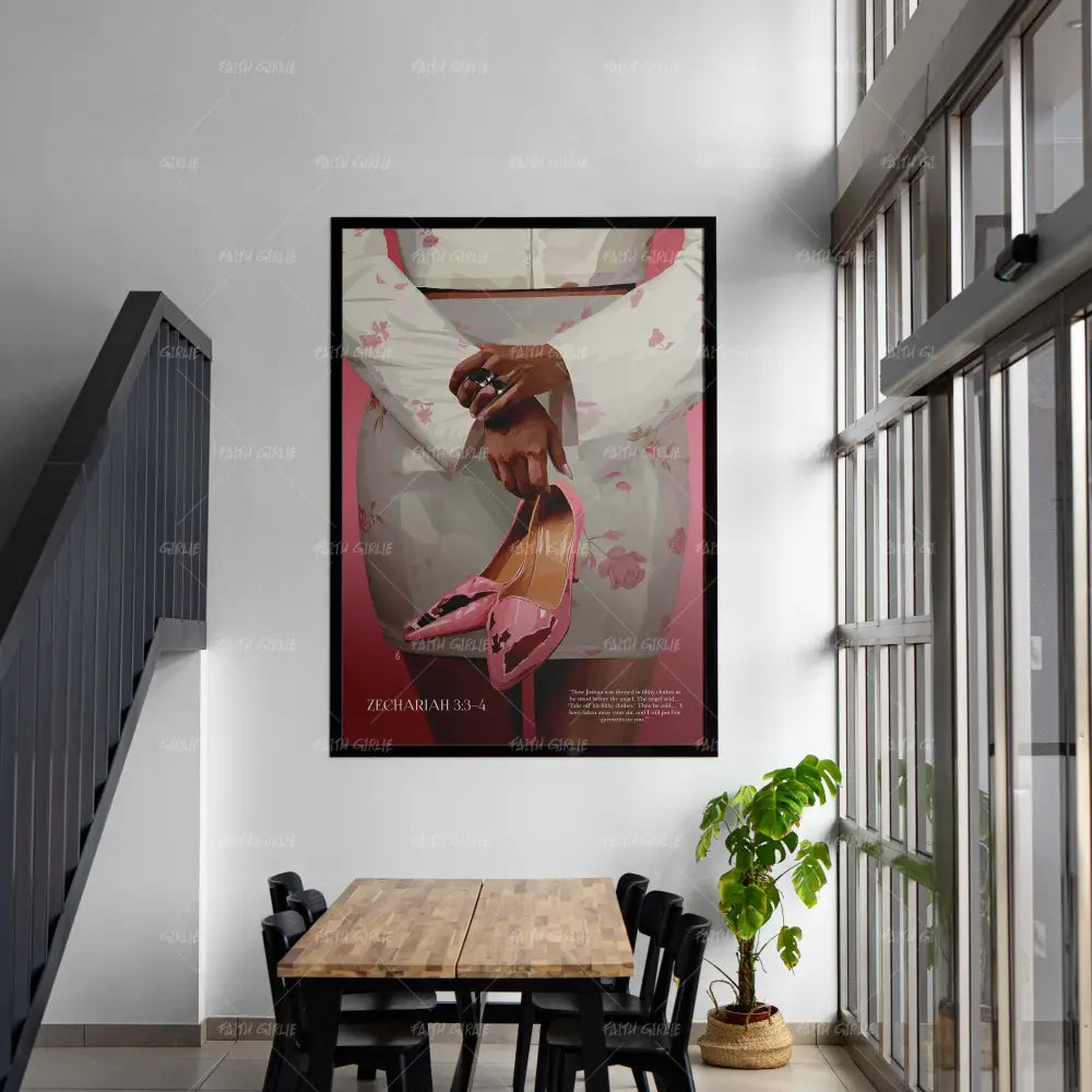 Zechariah 3:3-4-wall art print featuring decorative artistic design suitable for living rooms, offices, and schools by Faith Girlie. Elevate your space with faith-inspired wall art designed to bring peace, purpose, and beauty into your home. At Faith Girlie, each piece is thoughtfully created to inspire reflection, strengthen faith, and celebrate a life grounded in God’s word.