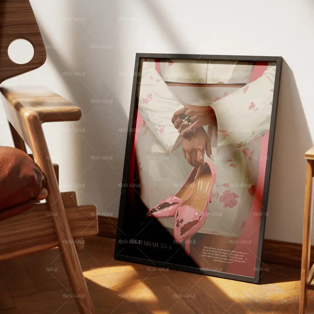 Zechariah 3:3-4-wall art print featuring decorative artistic design suitable for living rooms, offices, and schools by Faith Girlie. Elevate your space with faith-inspired wall art designed to bring peace, purpose, and beauty into your home. At Faith Girlie, each piece is thoughtfully created to inspire reflection, strengthen faith, and celebrate a life grounded in Godās word.