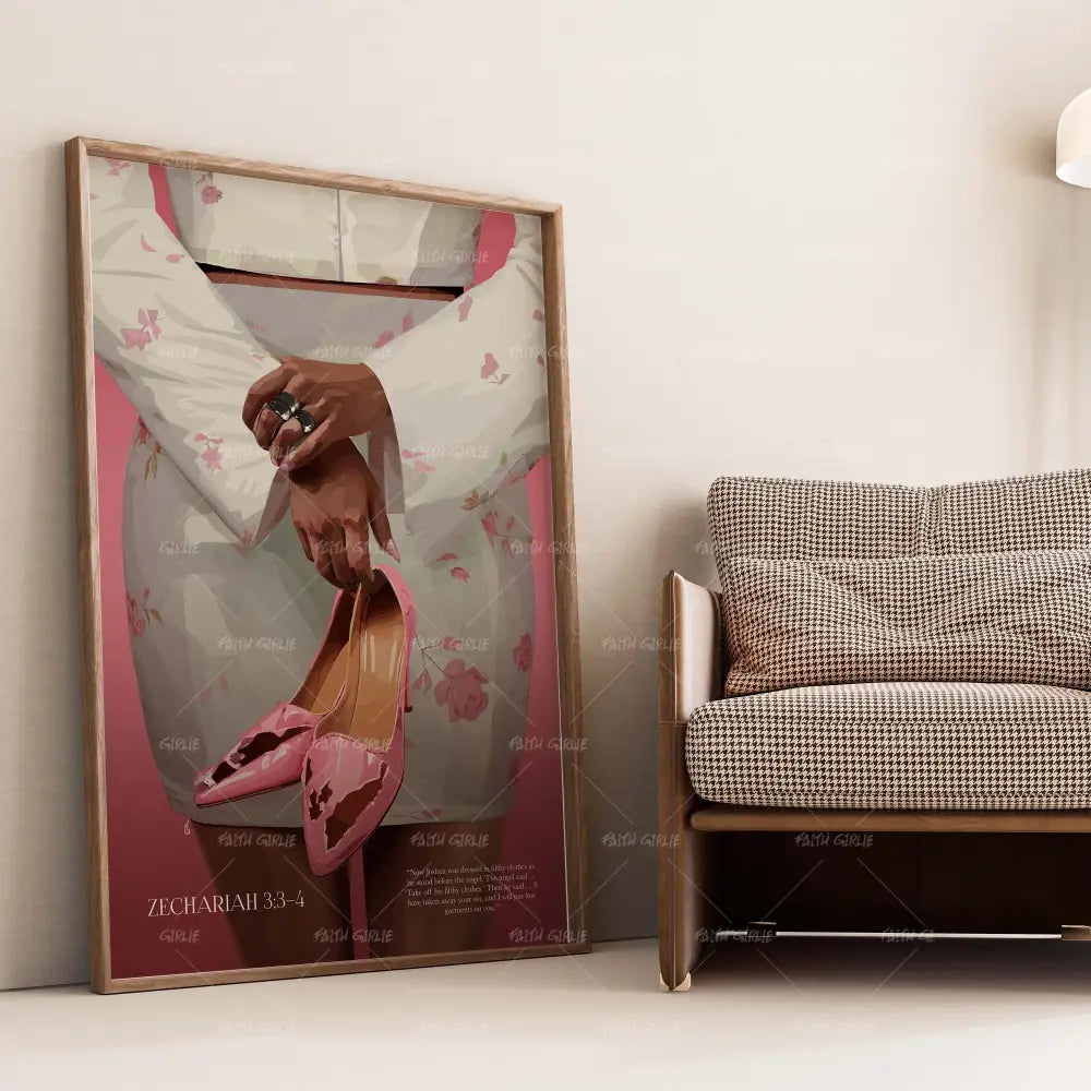 Zechariah 3:3-4-wall art print featuring decorative artistic design suitable for living rooms, offices, and schools by Faith Girlie. Elevate your space with faith-inspired wall art designed to bring peace, purpose, and beauty into your home. At Faith Girlie, each piece is thoughtfully created to inspire reflection, strengthen faith, and celebrate a life grounded in God’s word.