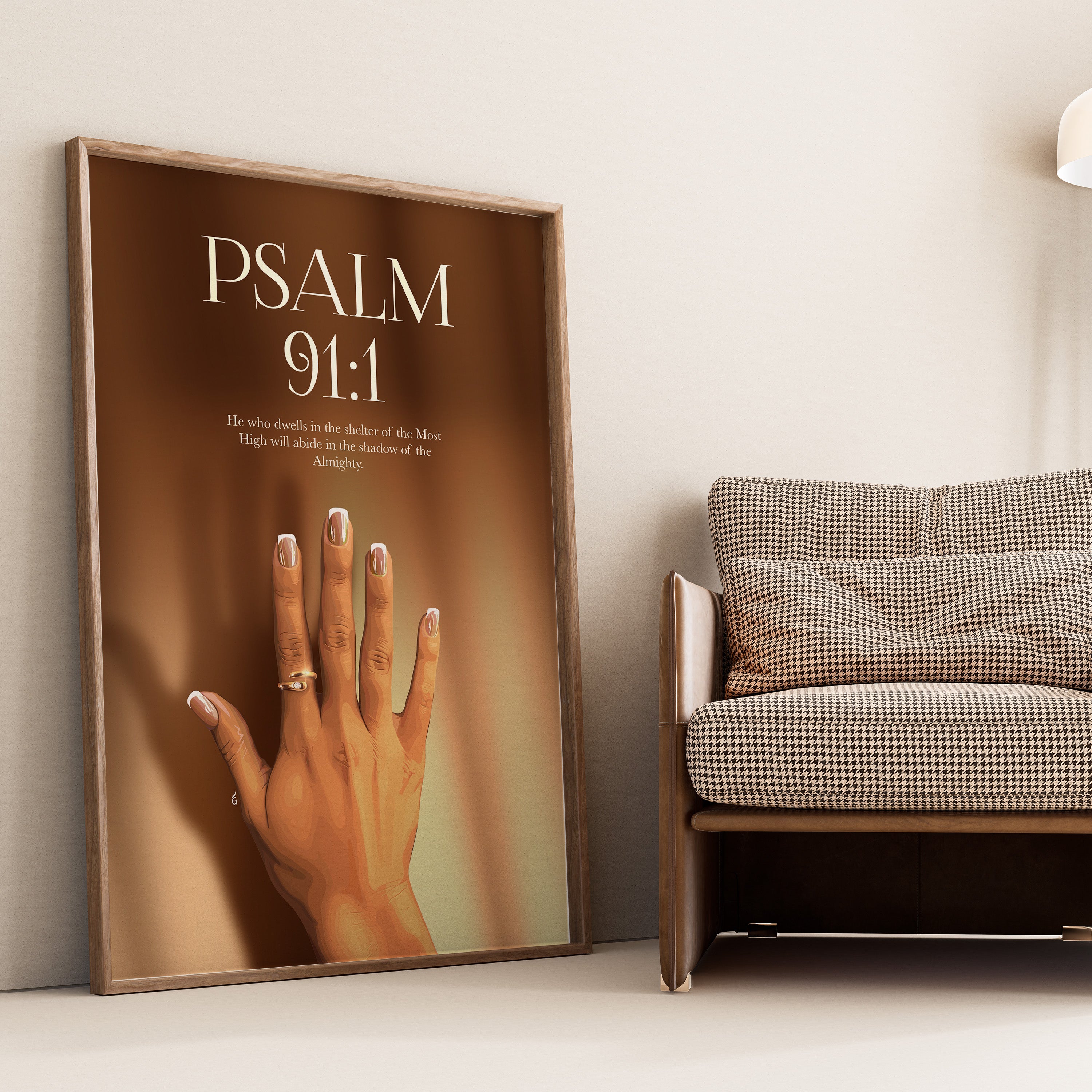 Hidden In Him - Psalm 91:1- Bible verse wall art and Christian wall art by Faith Girlie featuring faith-inspired designs, uplifting Scripture, and modern Christian home decor. Perfect for Christian living room decor, bedroom decor, office decor, prayer room decor, and meaningful Christian gifts for women and families.-Faith Girlie