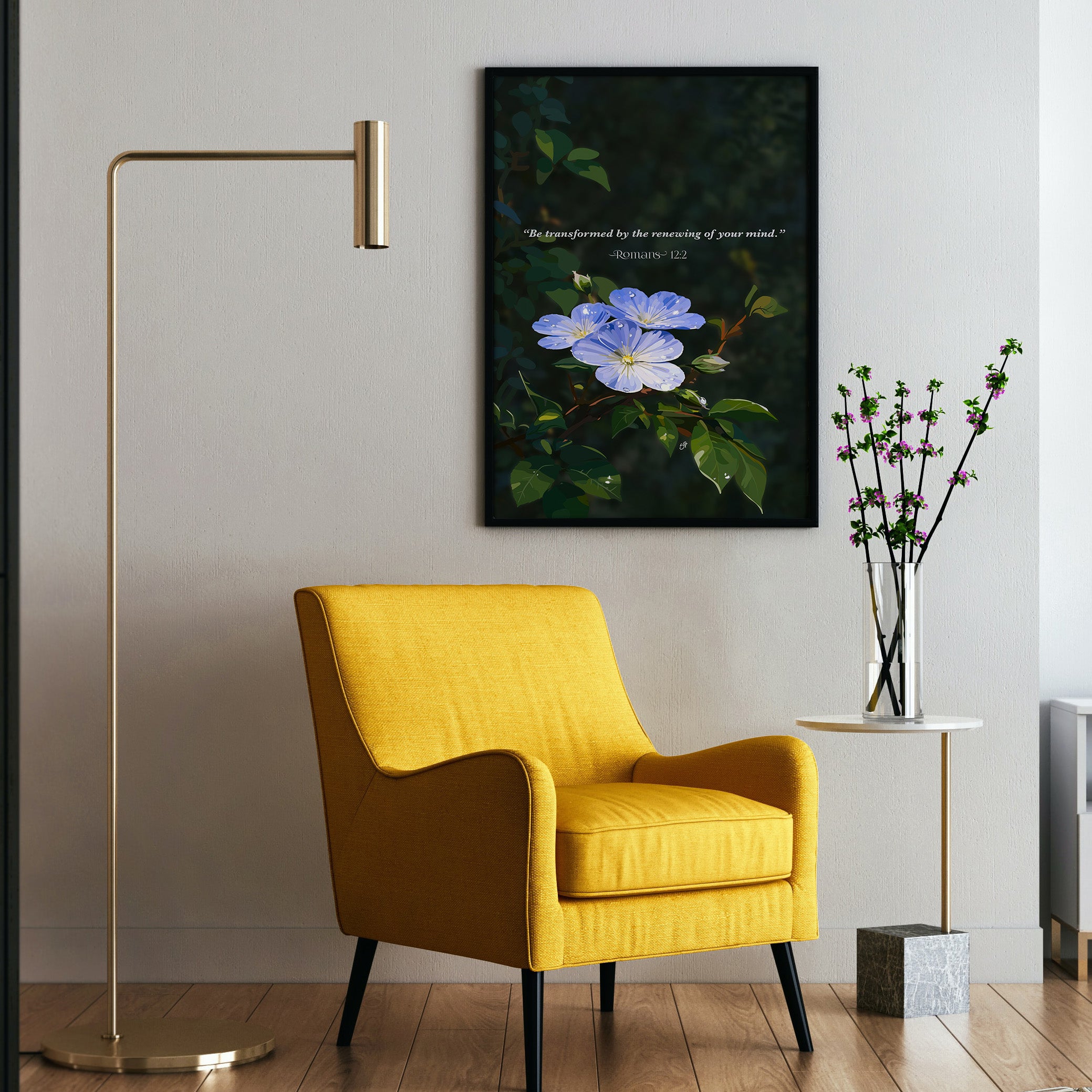 Romans 12:2- Bible verse wall art and Christian wall art by Faith Girlie featuring faith-inspired designs, uplifting Scripture, and modern Christian home decor. Perfect for Christian living room decor, bedroom decor, office decor, prayer room decor, and meaningful Christian gifts for women and families.-Faith Girlie