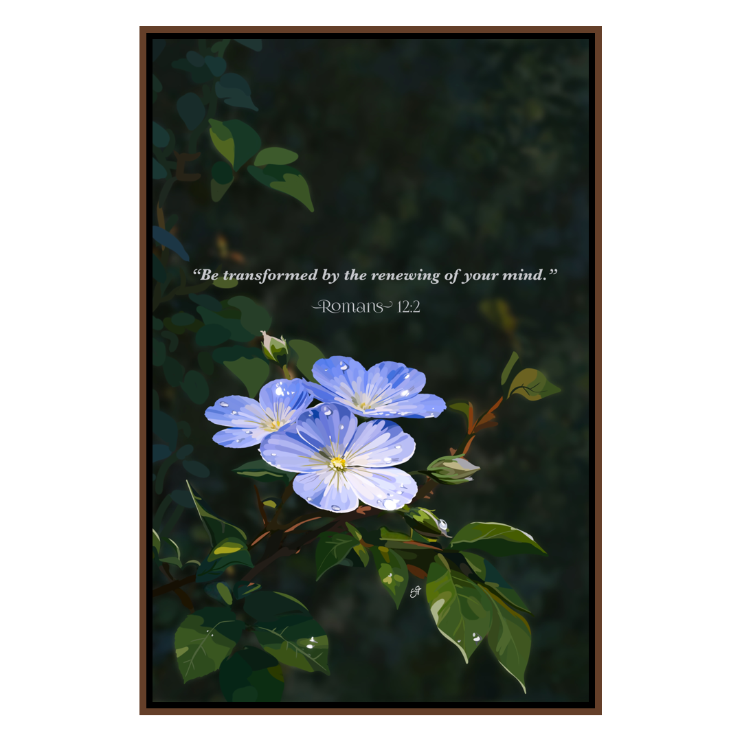 Romans 12:2- Bible verse wall art and Christian wall art by Faith Girlie featuring faith-inspired designs, uplifting Scripture, and modern Christian home decor. Perfect for Christian living room decor, bedroom decor, office decor, prayer room decor, and meaningful Christian gifts for women and families.-Faith Girlie