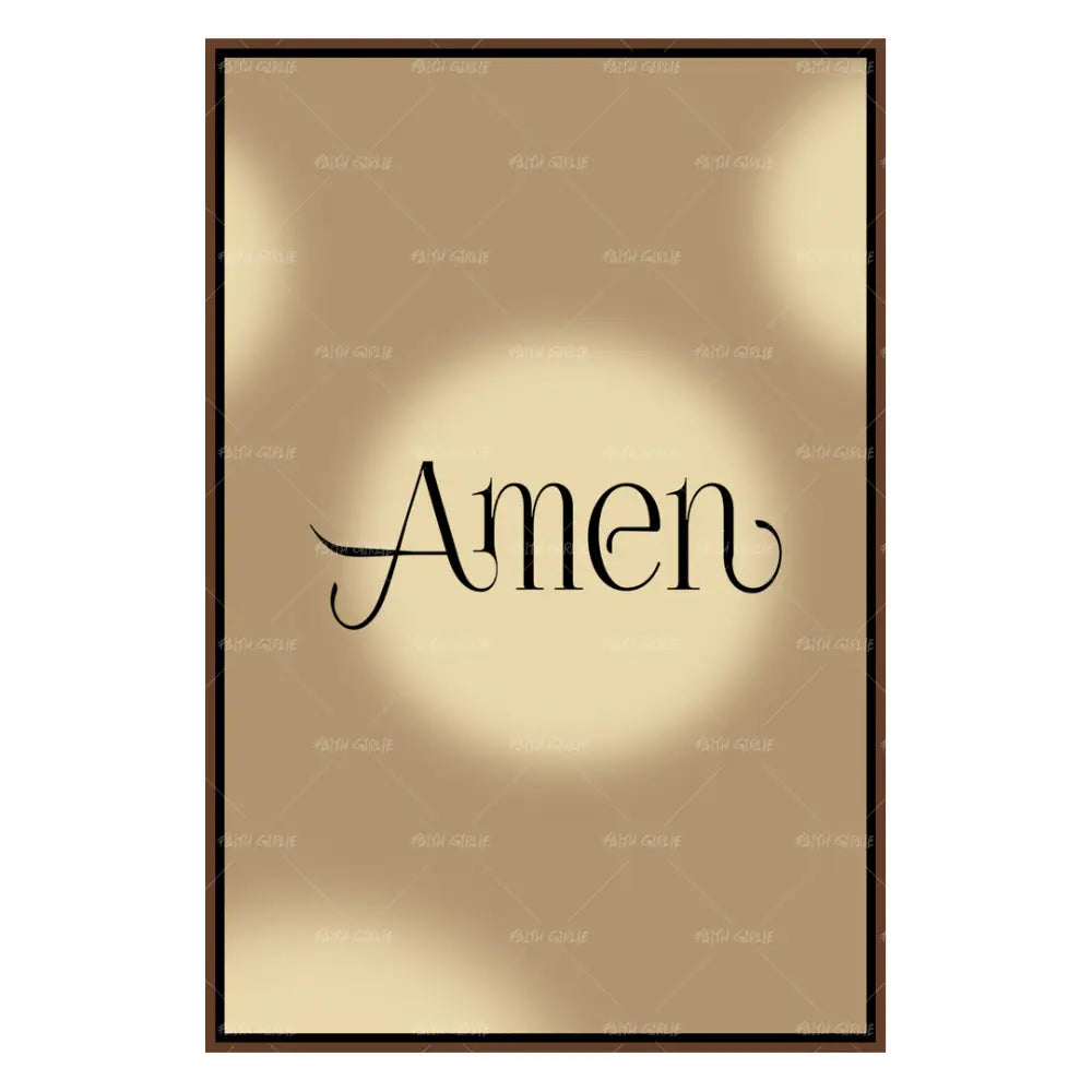 Amen Gold- Bible verse wall art and Christian wall art by Faith Girlie featuring faith-inspired designs, uplifting Scripture, and modern Christian home decor. Perfect for Christian living room decor, bedroom decor, office decor, prayer room decor, and meaningful Christian gifts for women and families.-Faith Girlie