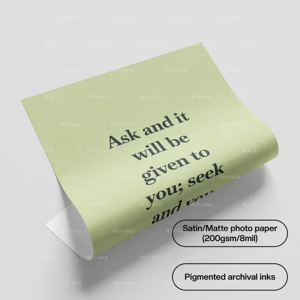 Ask and Seek - Wall Art