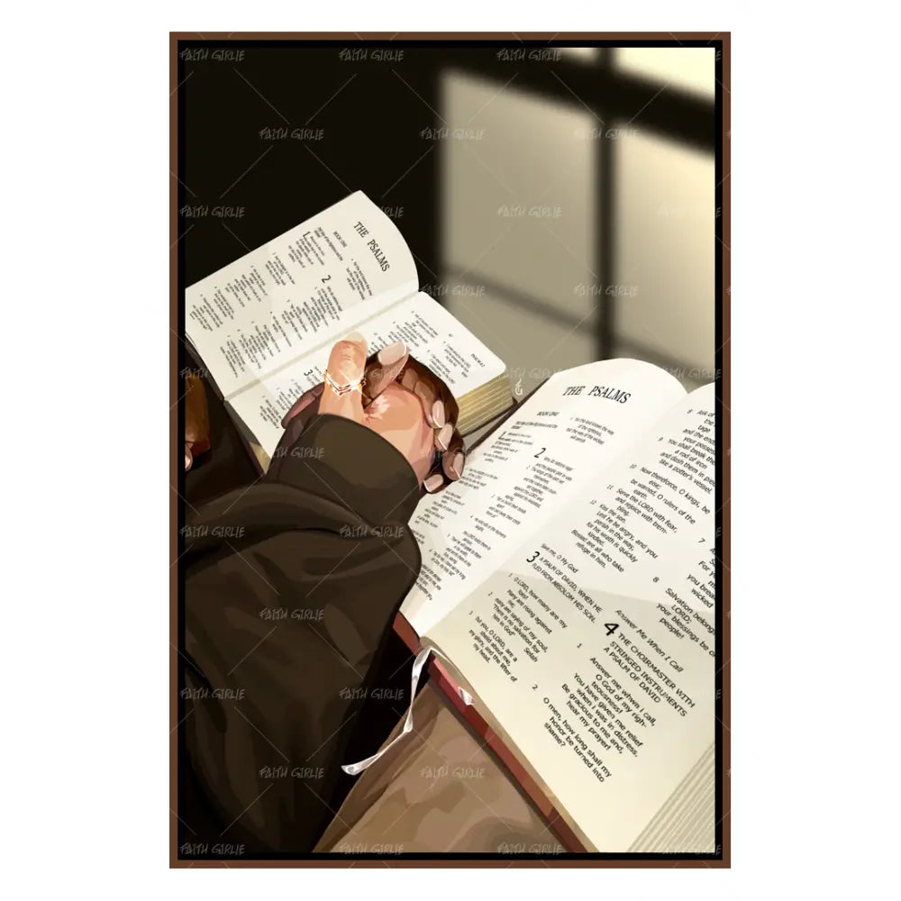 Bible Study- Bible verse wall art and Christian wall art by Faith Girlie featuring faith-inspired designs, uplifting Scripture, and modern Christian home decor. Perfect for Christian living room decor, bedroom decor, office decor, prayer room decor, and meaningful Christian gifts for women and families.-Faith Girlie