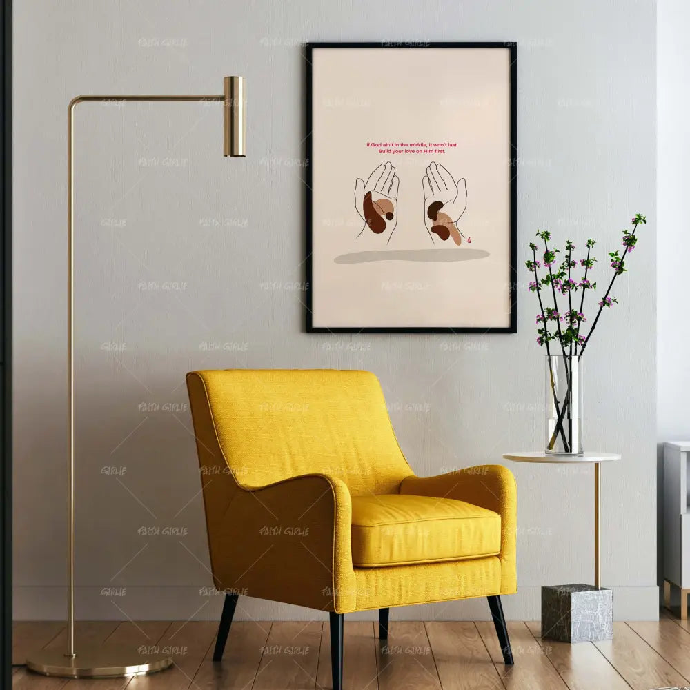 Built On God- Bible verse wall art and Christian wall art by Faith Girlie featuring faith-inspired designs, uplifting Scripture, and modern Christian home decor. Perfect for Christian living room decor, bedroom decor, office decor, prayer room decor, and meaningful Christian gifts for women and families.-Faith Girlie