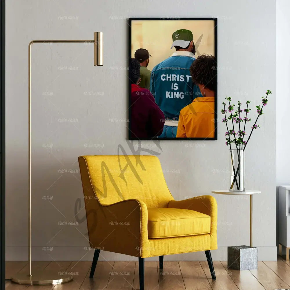Christ Is King- Bible verse wall art and Christian wall art by Faith Girlie featuring faith-inspired designs, uplifting Scripture, and modern Christian home decor. Perfect for Christian living room decor, bedroom decor, office decor, prayer room decor, and meaningful Christian gifts for women and families.-Faith Girlie
