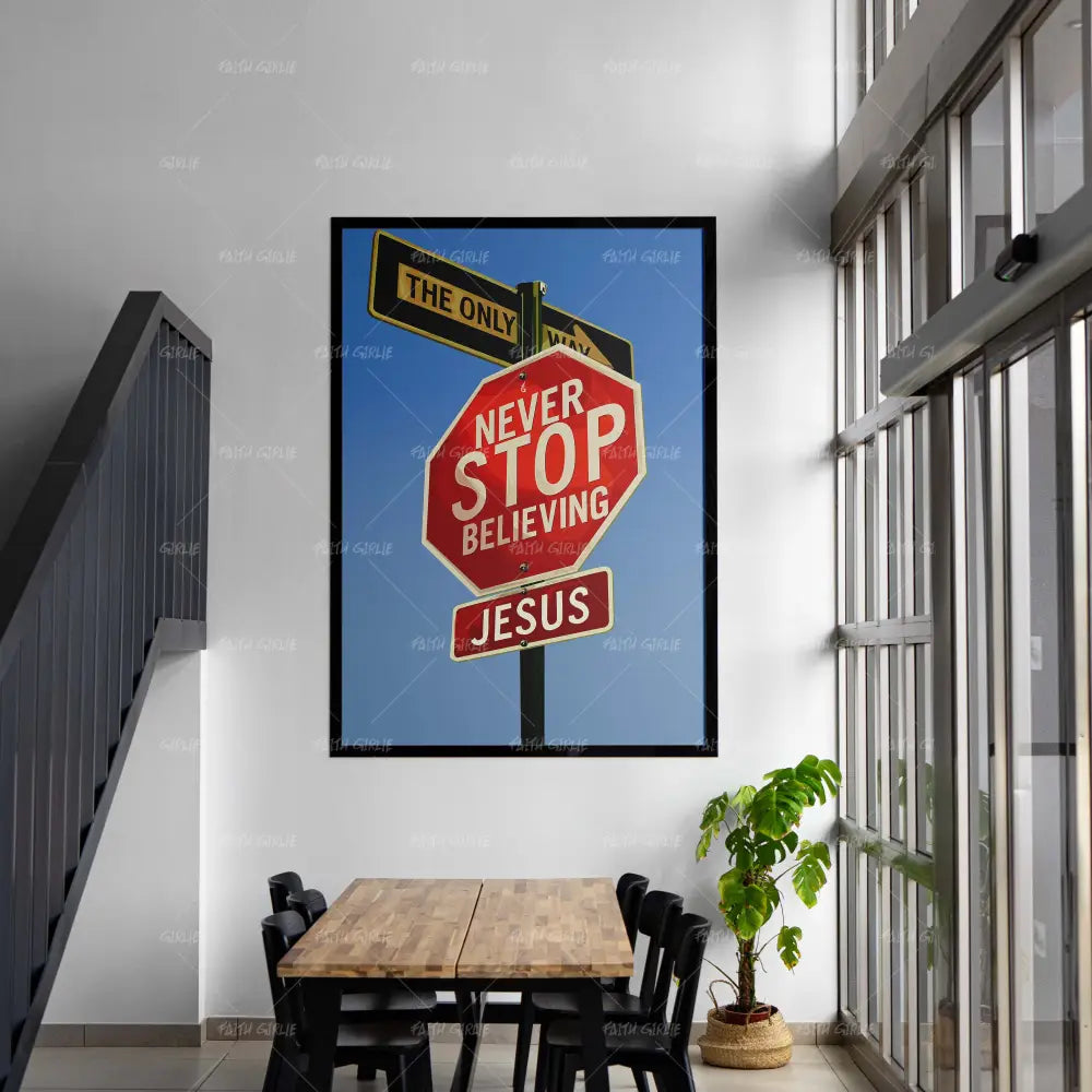 Crossroad Of Faith-wall art print featuring decorative artistic design suitable for living rooms, offices, and schools by Faith Girlie. Elevate your space with faith-inspired wall art designed to bring peace, purpose, and beauty into your home. At Faith Girlie, each piece is thoughtfully created to inspire reflection, strengthen faith, and celebrate a life grounded in God’s word.