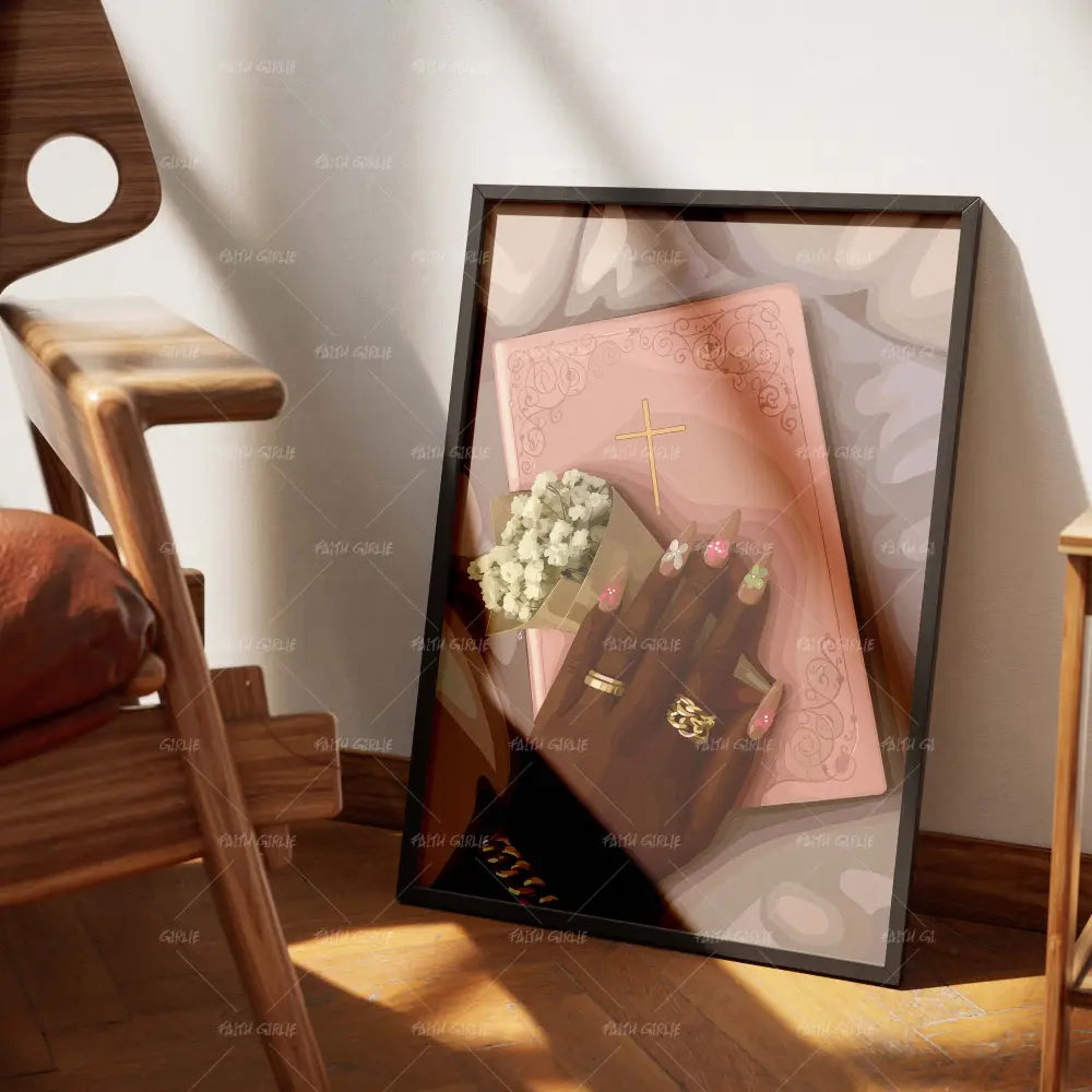 Faith in Hand-wall art print featuring decorative artistic design suitable for living rooms, offices, and schools by Faith Girlie. Elevate your space with faith-inspired wall art designed to bring peace, purpose, and beauty into your home. At Faith Girlie, each piece is thoughtfully created to inspire reflection, strengthen faith, and celebrate a life grounded in God’s word.