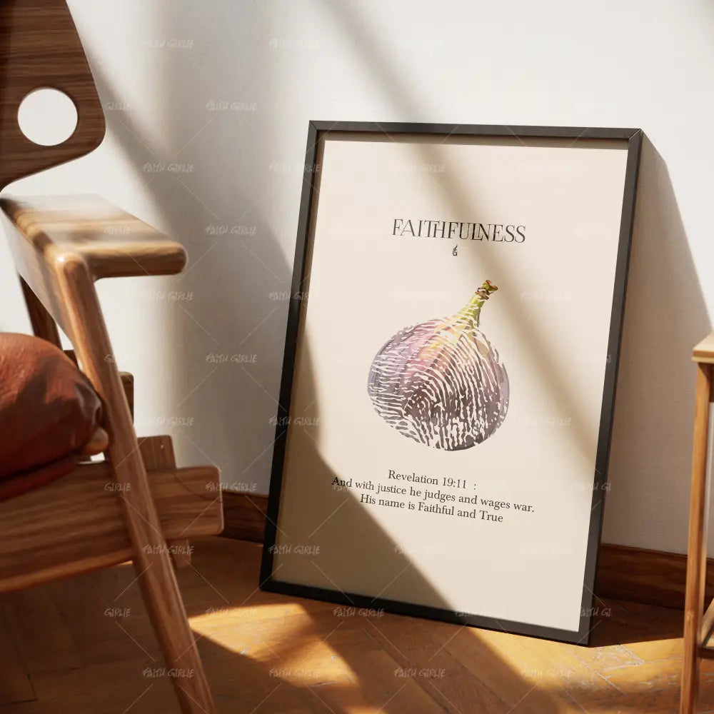Faithfulness- Bible verse wall art and Christian wall art by Faith Girlie featuring faith-inspired designs, uplifting Scripture, and modern Christian home decor. Perfect for Christian living room decor, bedroom decor, office decor, prayer room decor, and meaningful Christian gifts for women and families.-Faith Girlie