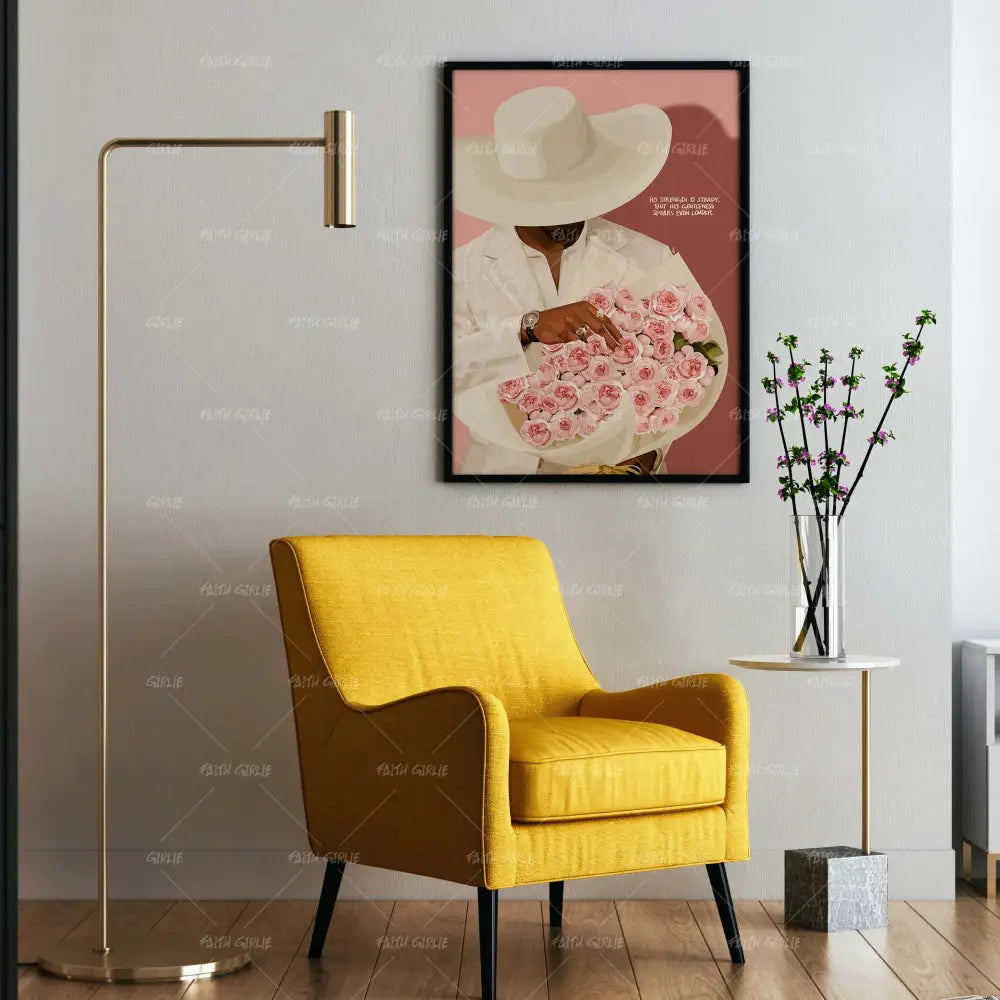 Gentle Strength- Bible verse wall art and Christian wall art by Faith Girlie featuring faith-inspired designs, uplifting Scripture, and modern Christian home decor. Perfect for Christian living room decor, bedroom decor, office decor, prayer room decor, and meaningful Christian gifts for women and families.-Faith Girlie