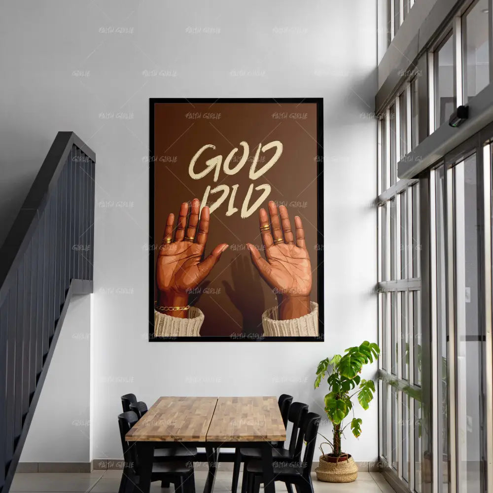 God Did- Bible verse wall art and Christian wall art by Faith Girlie featuring faith-inspired designs, uplifting Scripture, and modern Christian home decor. Perfect for Christian living room decor, bedroom decor, office decor, prayer room decor, and meaningful Christian gifts for women and families.-Faith Girlie