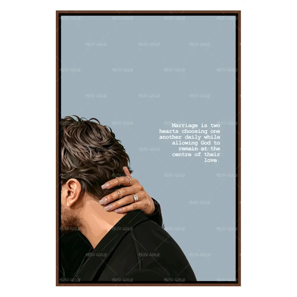God & Two Hearts - Wall Art