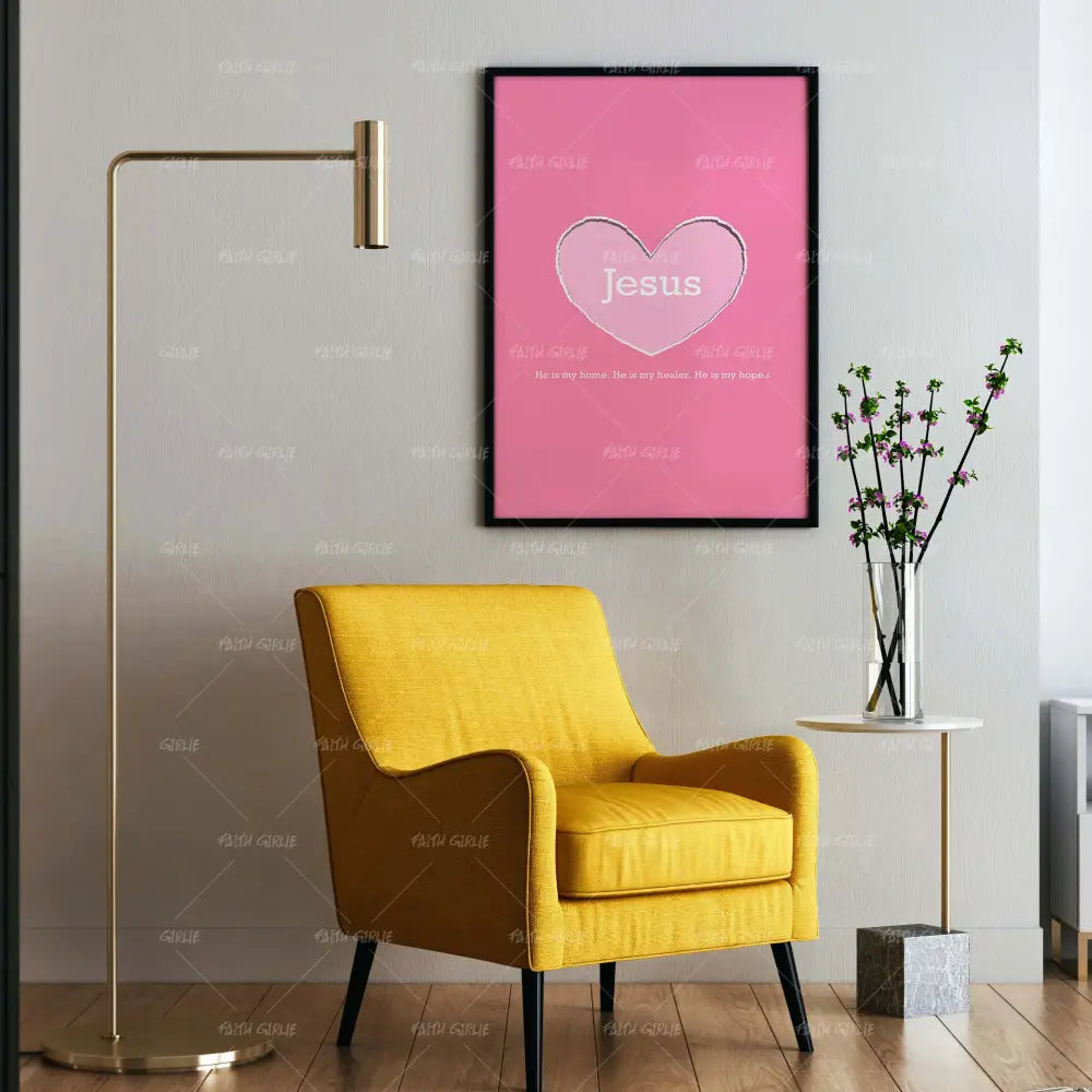 He is My Home- Bible verse wall art and Christian wall art by Faith Girlie featuring faith-inspired designs, uplifting Scripture, and modern Christian home decor. Perfect for Christian living room decor, bedroom decor, office decor, prayer room decor, and meaningful Christian gifts for women and families.-Faith Girlie