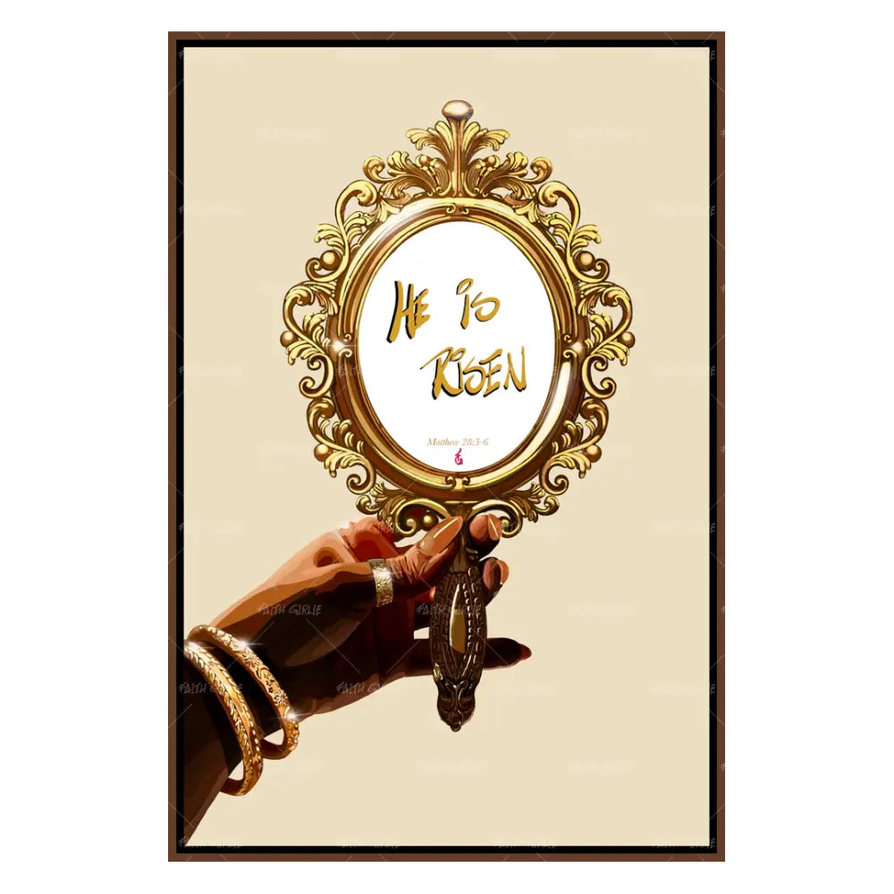 He Is Risen- Bible verse wall art and Christian wall art by Faith Girlie featuring faith-inspired designs, uplifting Scripture, and modern Christian home decor. Perfect for Christian living room decor, bedroom decor, office decor, prayer room decor, and meaningful Christian gifts for women and families.-Faith Girlie