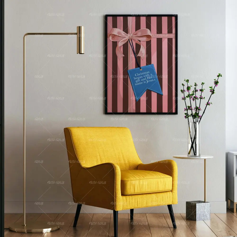 Heaven Sent- Bible verse wall art and Christian wall art by Faith Girlie featuring faith-inspired designs, uplifting Scripture, and modern Christian home decor. Perfect for Christian living room decor, bedroom decor, office decor, prayer room decor, and meaningful Christian gifts for women and families.-Faith Girlie