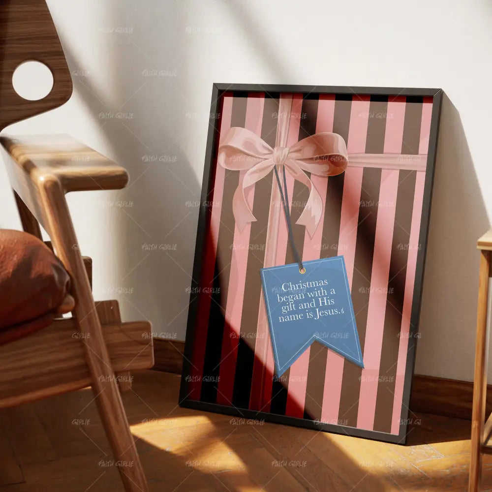 Heaven Sent- Bible verse wall art and Christian wall art by Faith Girlie featuring faith-inspired designs, uplifting Scripture, and modern Christian home decor. Perfect for Christian living room decor, bedroom decor, office decor, prayer room decor, and meaningful Christian gifts for women and families.-Faith Girlie