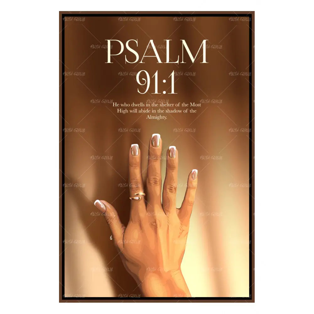 Hidden In Him - Psalm 91:1- Bible verse wall art and Christian wall art by Faith Girlie featuring faith-inspired designs, uplifting Scripture, and modern Christian home decor. Perfect for Christian living room decor, bedroom decor, office decor, prayer room decor, and meaningful Christian gifts for women and families.-Faith Girlie
