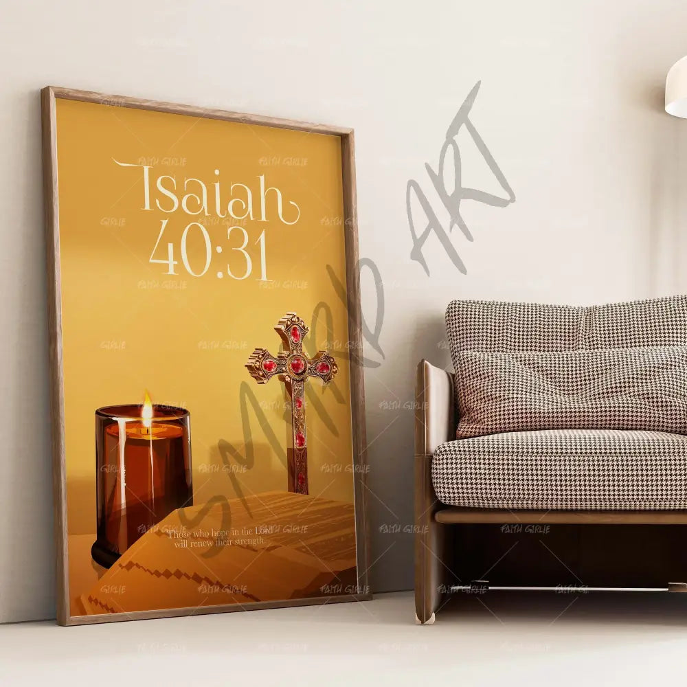 Isaiah 40:31- Bible verse wall art and Christian wall art by Faith Girlie featuring faith-inspired designs, uplifting Scripture, and modern Christian home decor. Perfect for Christian living room decor, bedroom decor, office decor, prayer room decor, and meaningful Christian gifts for women and families.-Faith Girlie