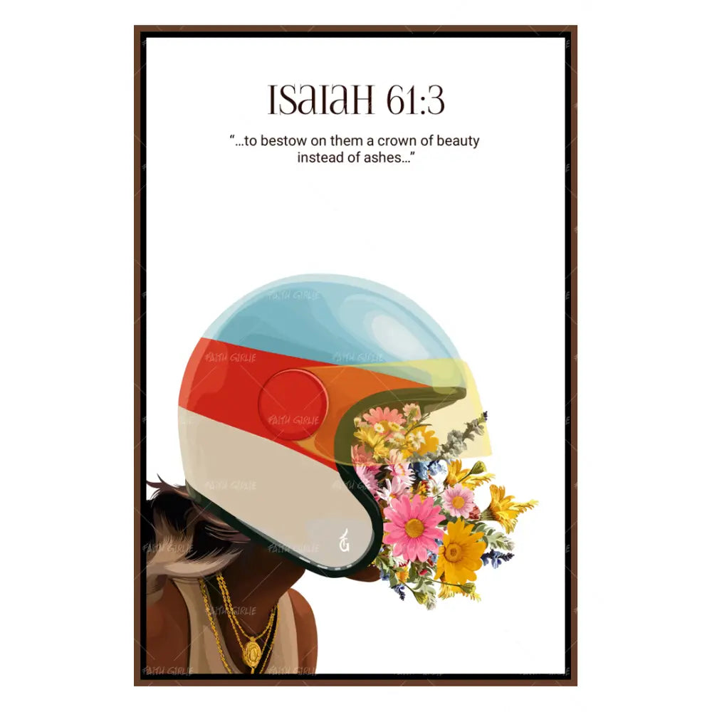 Isaiah 61:3- Bible verse wall art and Christian wall art by Faith Girlie featuring faith-inspired designs, uplifting Scripture, and modern Christian home decor. Perfect for Christian living room decor, bedroom decor, office decor, prayer room decor, and meaningful Christian gifts for women and families.-Faith Girlie