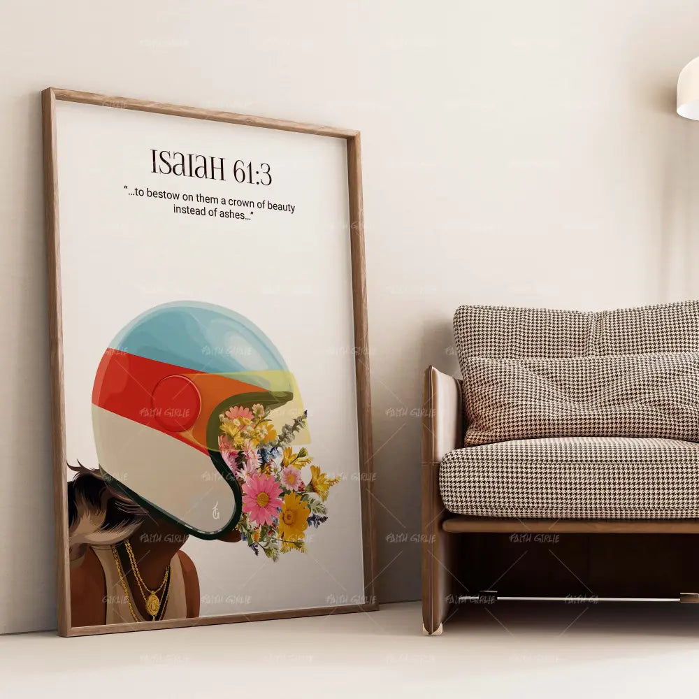 Isaiah 61:3- Bible verse wall art and Christian wall art by Faith Girlie featuring faith-inspired designs, uplifting Scripture, and modern Christian home decor. Perfect for Christian living room decor, bedroom decor, office decor, prayer room decor, and meaningful Christian gifts for women and families.-Faith Girlie