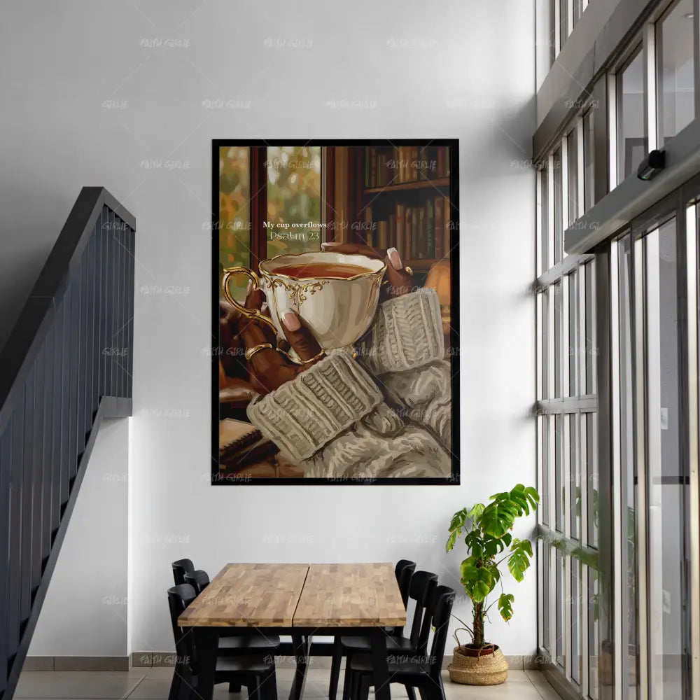 It Overflows- Bible verse wall art and Christian wall art by Faith Girlie featuring faith-inspired designs, uplifting Scripture, and modern Christian home decor. Perfect for Christian living room decor, bedroom decor, office decor, prayer room decor, and meaningful Christian gifts for women and families.-Faith Girlie