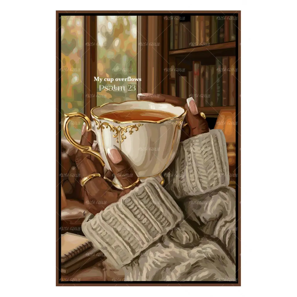 It Overflows- Bible verse wall art and Christian wall art by Faith Girlie featuring faith-inspired designs, uplifting Scripture, and modern Christian home decor. Perfect for Christian living room decor, bedroom decor, office decor, prayer room decor, and meaningful Christian gifts for women and families.-Faith Girlie