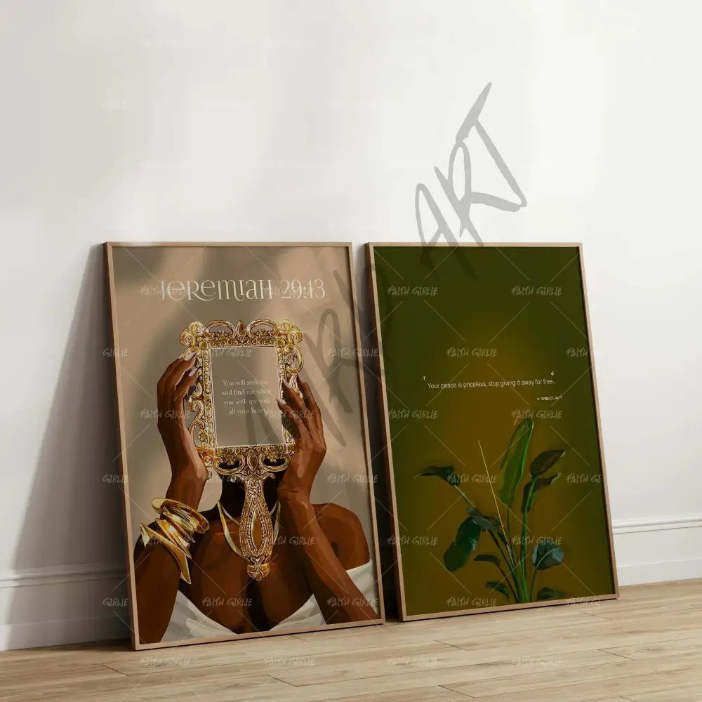 Jeremiah 29:13-wall art print featuring decorative artistic design suitable for living rooms, offices, and schools by Faith Girlie. Elevate your space with faith-inspired wall art designed to bring peace, purpose, and beauty into your home. At Faith Girlie, each piece is thoughtfully created to inspire reflection, strengthen faith, and celebrate a life grounded in God’s word.