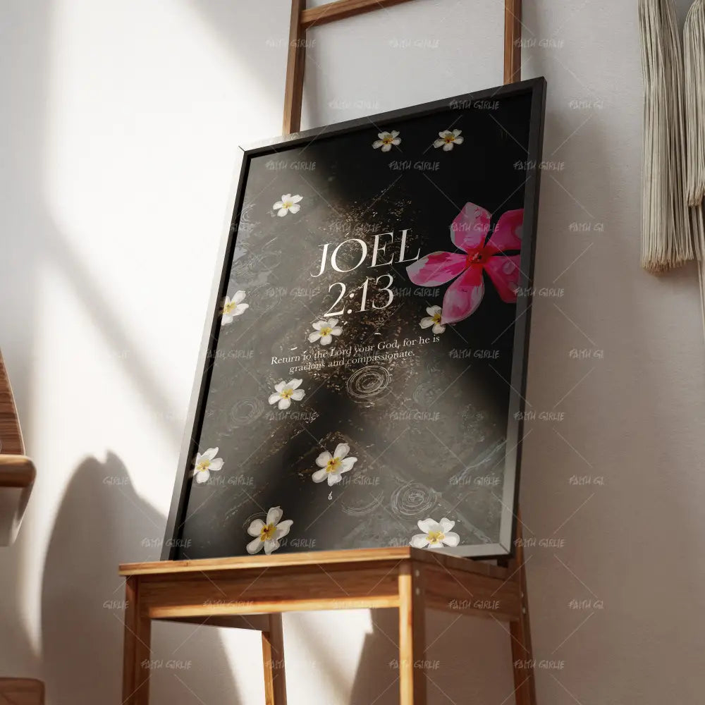 Joel 2:13- Bible verse wall art and Christian wall art by Faith Girlie featuring faith-inspired designs, uplifting Scripture, and modern Christian home decor. Perfect for Christian living room decor, bedroom decor, office decor, prayer room decor, and meaningful Christian gifts for women and families.-Faith Girlie