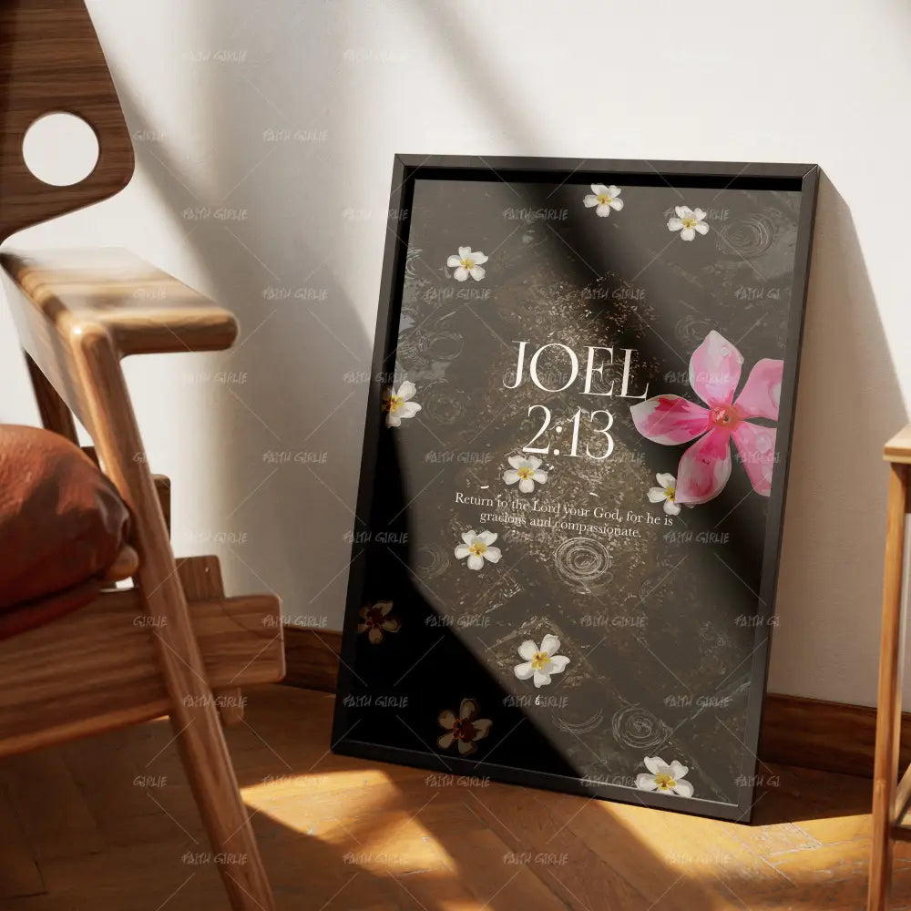 Joel 2:13- Bible verse wall art and Christian wall art by Faith Girlie featuring faith-inspired designs, uplifting Scripture, and modern Christian home decor. Perfect for Christian living room decor, bedroom decor, office decor, prayer room decor, and meaningful Christian gifts for women and families.-Faith Girlie