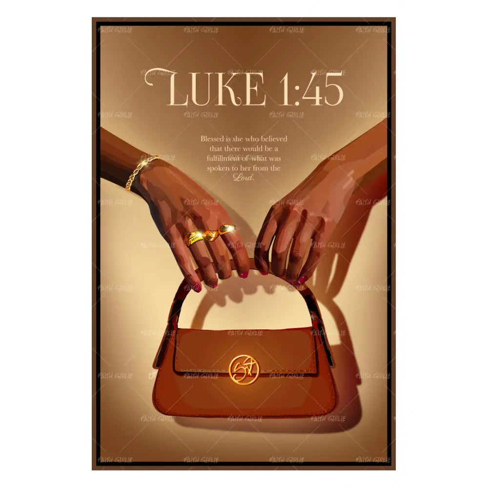 Luke 1:45- Bible verse wall art and Christian wall art by Faith Girlie featuring faith-inspired designs, uplifting Scripture, and modern Christian home decor. Perfect for Christian living room decor, bedroom decor, office decor, prayer room decor, and meaningful Christian gifts for women and families.-Faith Girlie
