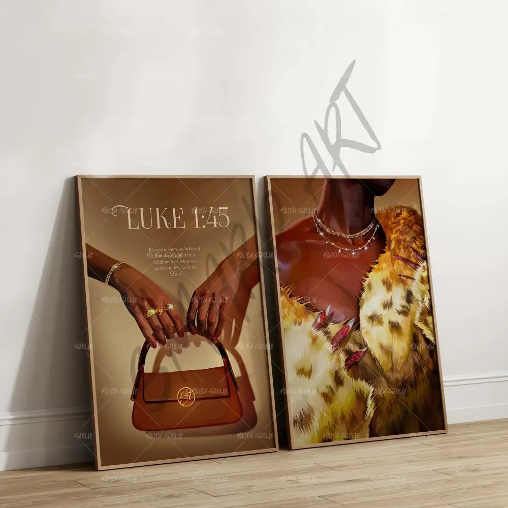 Luke 1:45- Bible verse wall art and Christian wall art by Faith Girlie featuring faith-inspired designs, uplifting Scripture, and modern Christian home decor. Perfect for Christian living room decor, bedroom decor, office decor, prayer room decor, and meaningful Christian gifts for women and families.-Faith Girlie