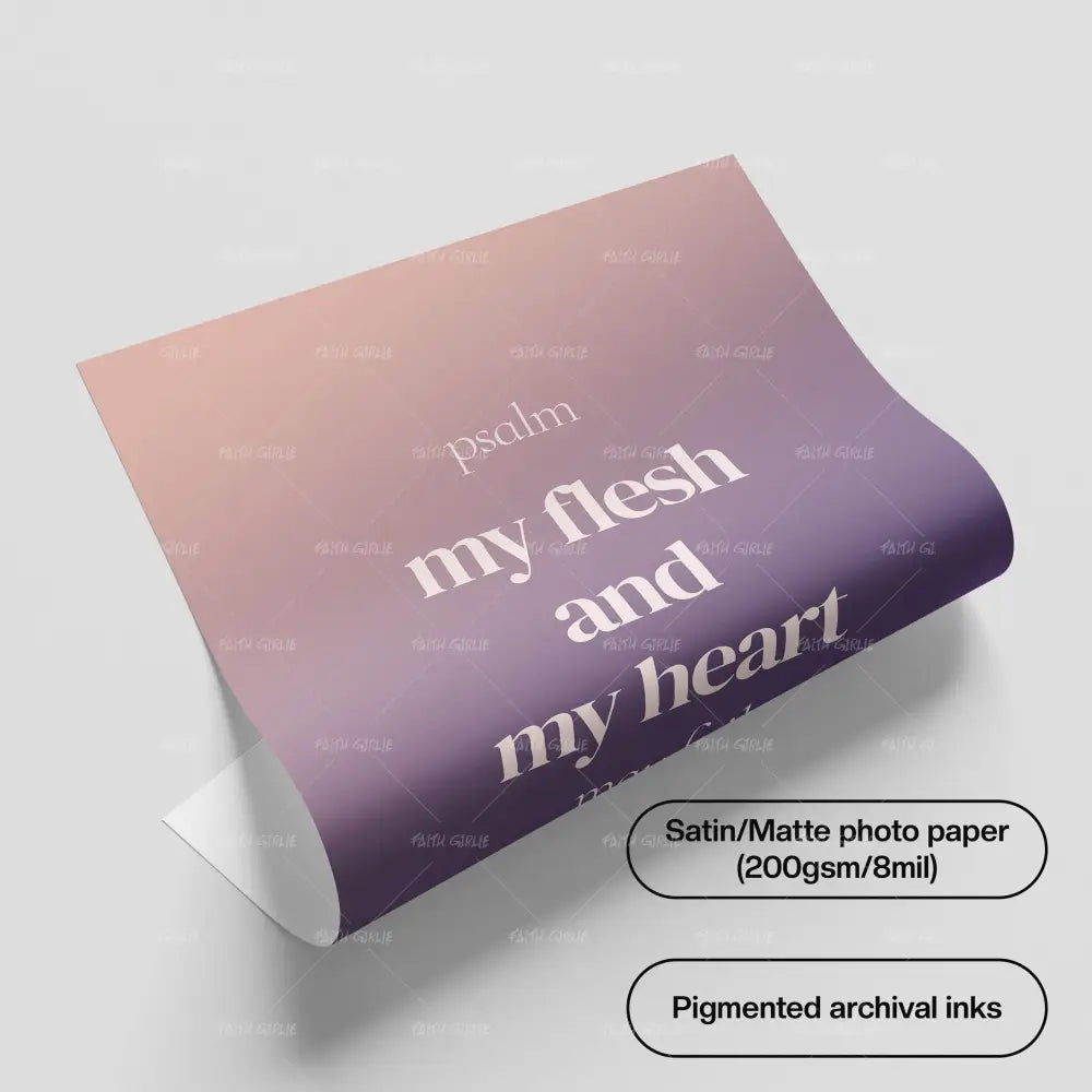 My flesh- Bible verse wall art and Christian wall art by Faith Girlie featuring faith-inspired designs, uplifting Scripture, and modern Christian home decor. Perfect for Christian living room decor, bedroom decor, office decor, prayer room decor, and meaningful Christian gifts for women and families.-Faith Girlie