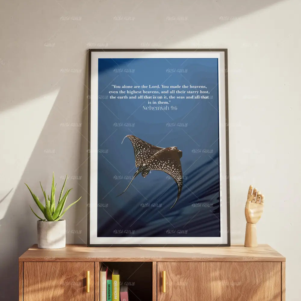 Nehemiah 9:6- Bible verse wall art and Christian wall art by Faith Girlie featuring faith-inspired designs, uplifting Scripture, and modern Christian home decor. Perfect for Christian living room decor, bedroom decor, office decor, prayer room decor, and meaningful Christian gifts for women and families.-Faith Girlie