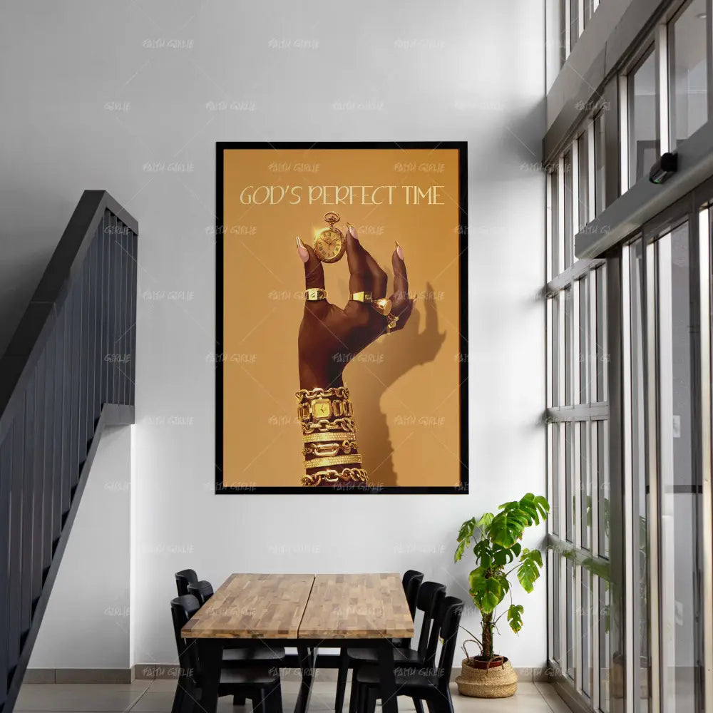 Perfect Timing- Bible verse wall art and Christian wall art by Faith Girlie featuring faith-inspired designs, uplifting Scripture, and modern Christian home decor. Perfect for Christian living room decor, bedroom decor, office decor, prayer room decor, and meaningful Christian gifts for women and families.-Faith Girlie