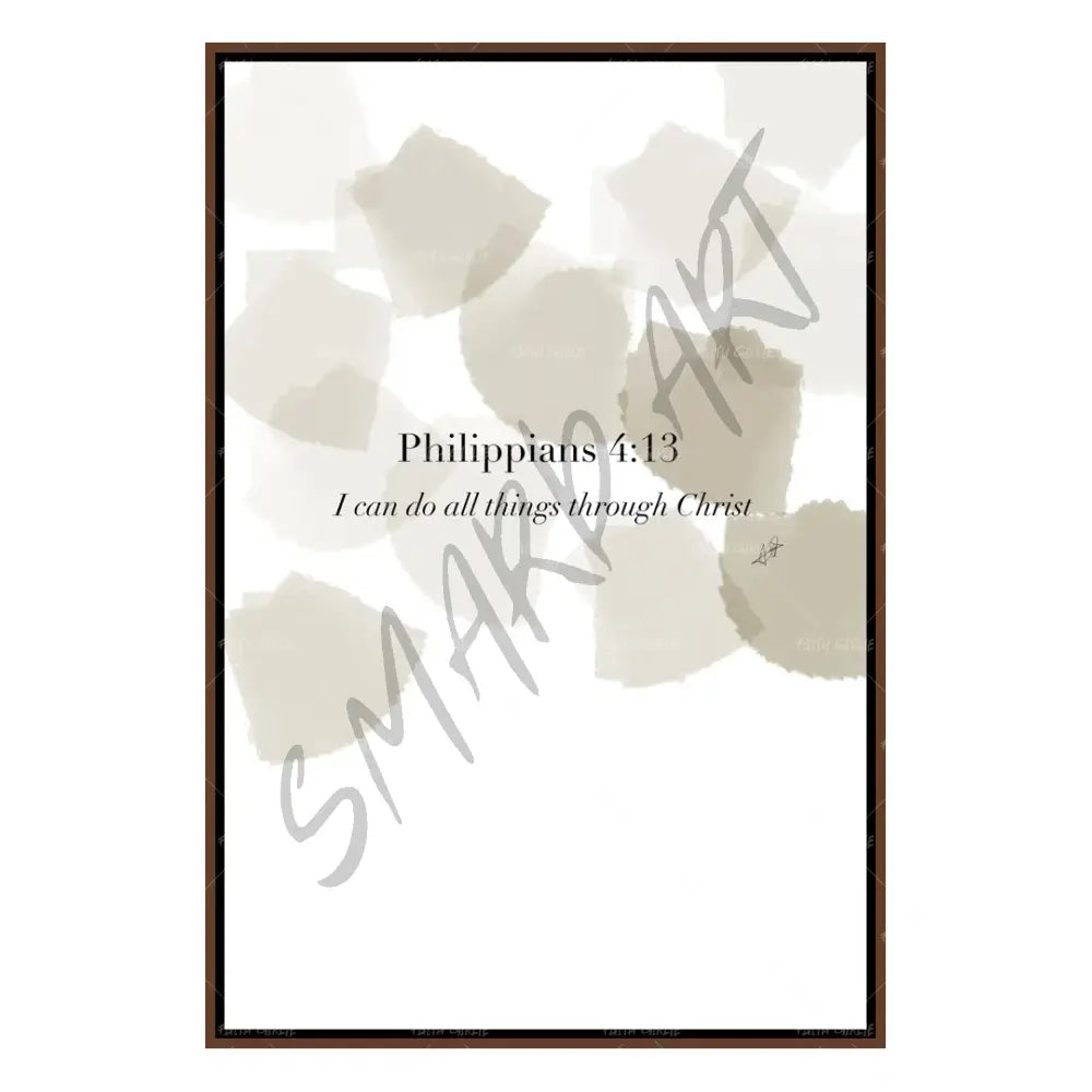 Philipians 4:13- Bible verse wall art and Christian wall art by Faith Girlie featuring faith-inspired designs, uplifting Scripture, and modern Christian home decor. Perfect for Christian living room decor, bedroom decor, office decor, prayer room decor, and meaningful Christian gifts for women and families.-Faith Girlie